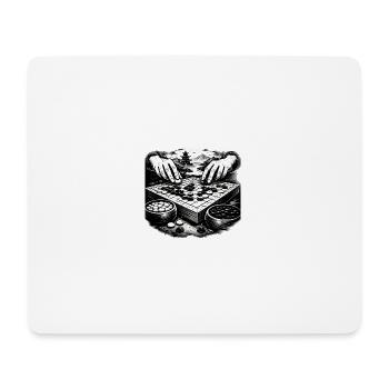 Go Brettspiel – Zen Strategie Illustration - Mousepad (Querformat) - Weiß - Vorne