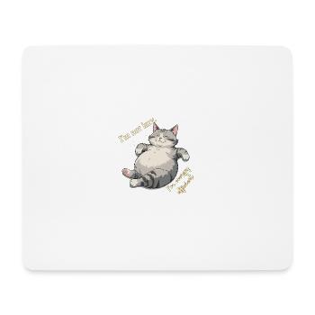 Energie-Sparkatze: Cozy Lounge - Mousepad (Querformat) - Weiß - Vorne
