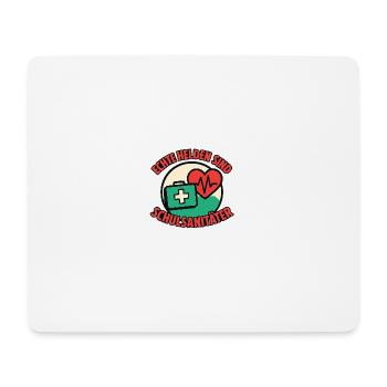 Les vrais héros sont les ambulanciers scolaires - Tapis de souris (format paysage) - blanc - Devant