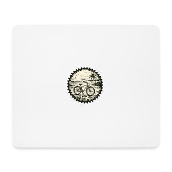 Blason vintage pour vélo de plage - Tapis de souris (format paysage) - blanc - Devant