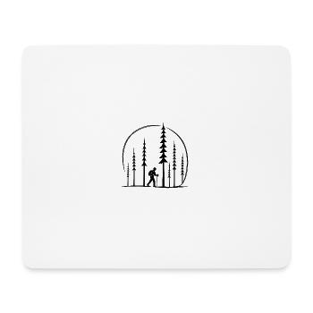 Waldwanderer Silhouettenkreis Geschenk Schweiz  - Mousepad (Querformat) - Weiß - Vorne