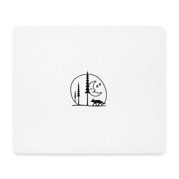 Mondnächtliche Fuchs-Wald Silhouette Fans geschenk - Mousepad (Querformat) - Weiß - Vorne