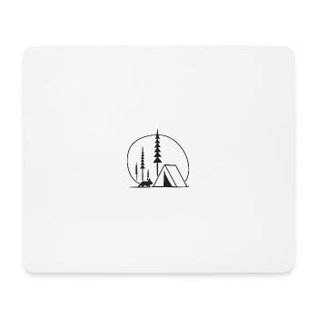 Waldcamping Silhouette Fans geschenkidee Natur  - Mousepad (Querformat) - Weiß - Vorne