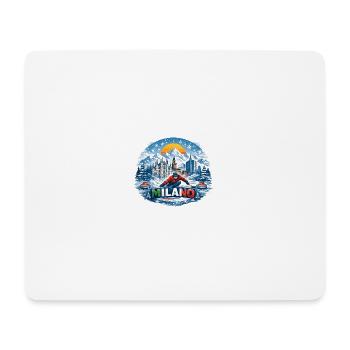 Mailänder Winterabenteuer im Schnee - Mousepad (Querformat) - Weiß - Vorne