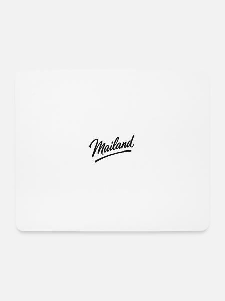 Milan Script Logo – Milan Lettering - Mouse Pad (horizontal) - white
