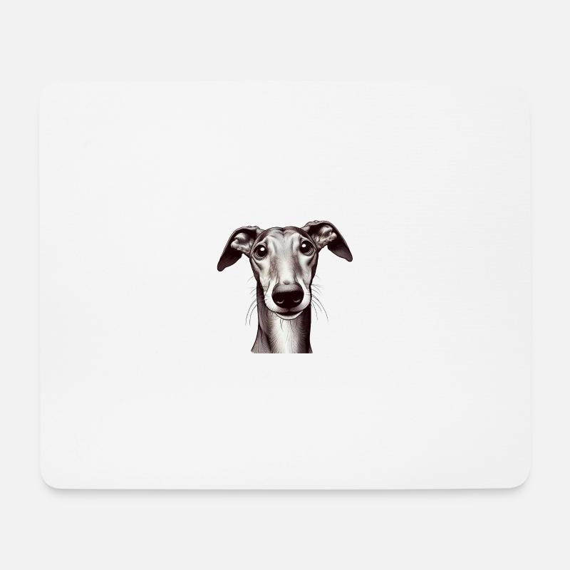 Galgo Girl - Tapis de souris (format paysage) - blanc
