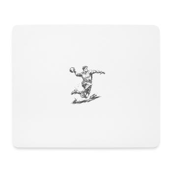Joueur de handball dynamique dans le style comique - Tapis de souris (format paysage) - blanc - Devant