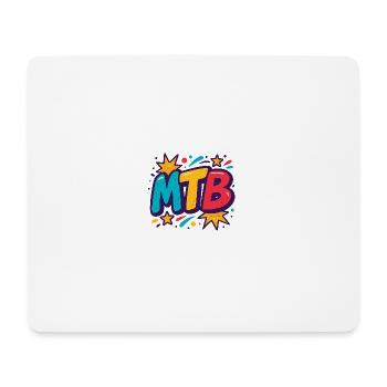 MTB Pop-Art Knall - Mousepad (Querformat) - Weiß - Vorne