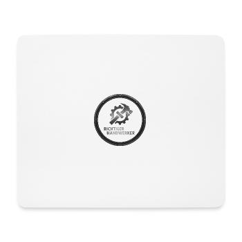 Richtiger Handwerker Logo Metall - Mousepad (Querformat) - Weiß - Vorne
