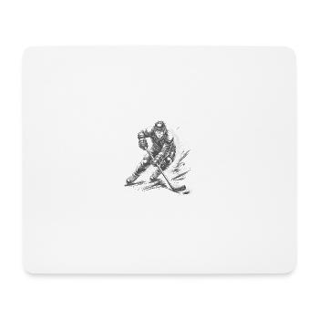 Eishockeyspieler in voller Action - Mousepad (Querformat) - Weiß - Vorne