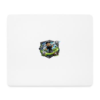 Golfer mit Happy Swing - Mousepad (Querformat) - Weiß - Vorne