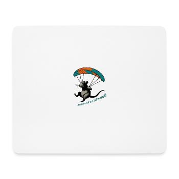 Fallschirmmaus Abenteuer - Mousepad (Querformat) - Weiß - Vorne