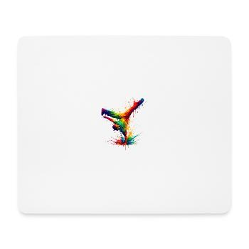 Hand Splashed Rainbow Dance - Mouse Pad (horizontal) - white - Front