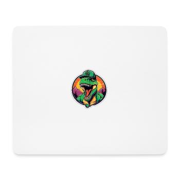 Dinosaurier-Sonnenuntergangs-Kopfschmuck - Mousepad (Querformat) - Weiß - Vorne