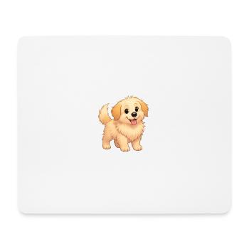 Fluffy pausiert für ein Foto - Mousepad (Querformat) - Weiß - Vorne