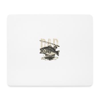 Vintage Bass Fisch-Illustration - Mousepad (Querformat) - Weiß - Vorne