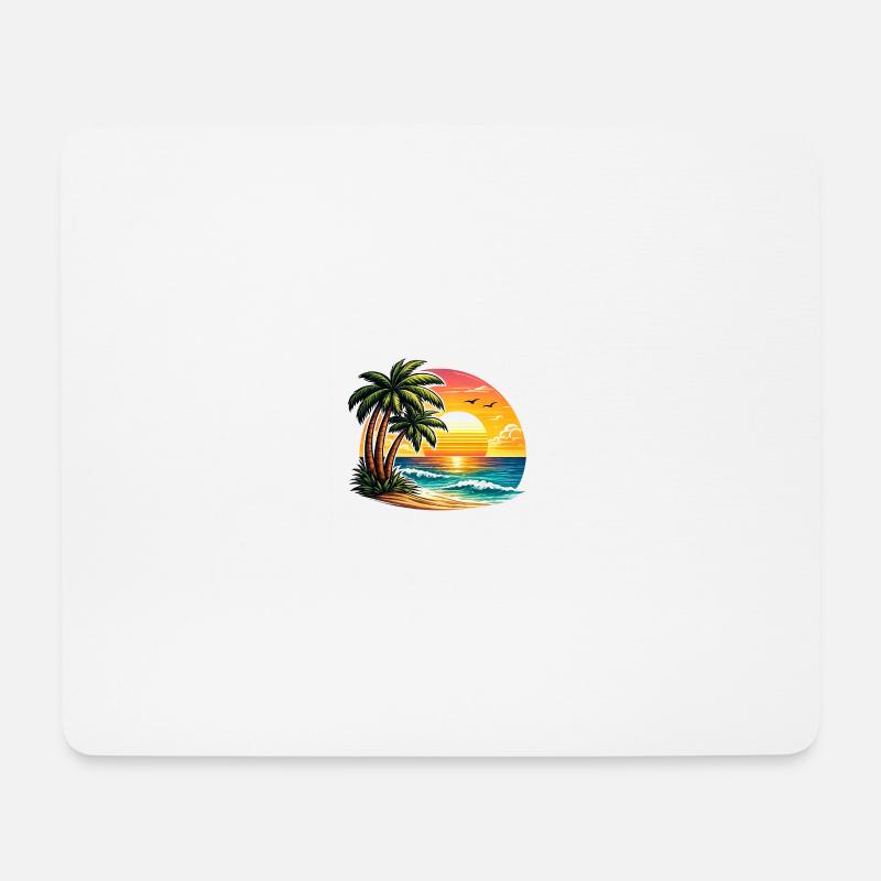 Palm Beach Sunset - Mouse Pad (horizontal) - white