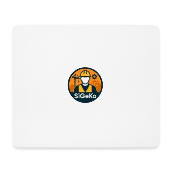 SiGeKo Bau-Sicherheit Silhouette - Mousepad (Querformat) - Weiß - Vorne
