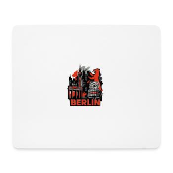 Berlin Skyline Bear - Tapis de souris (format paysage) - blanc - Devant