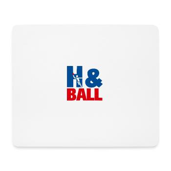 Graphismes sportifs de handball H&Ball - Tapis de souris (format paysage) - blanc - Devant