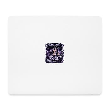 Bad Bit* Energy Neon, young miko - Mouse Pad (horizontal) - white - Front