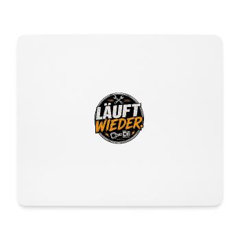 Läuft Wieder! Mechaniker Badge - Mousepad (Querformat) - Weiß - Vorne