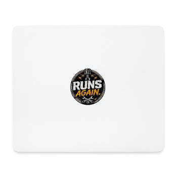 Runs Again Engine Revival-Abzeichen - Mousepad (Querformat) - Weiß - Vorne
