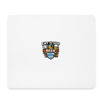 Eat Sleep Beer - Mousepad (Querformat) - Weiß - Vorne