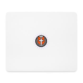 Kreuz im Lichtschein mit Krone - Mousepad (Querformat) - Weiß - Vorne