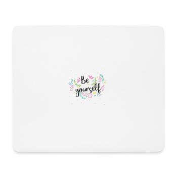 Bunter Blumenkranz - Mousepad (Querformat) - Weiß - Vorne