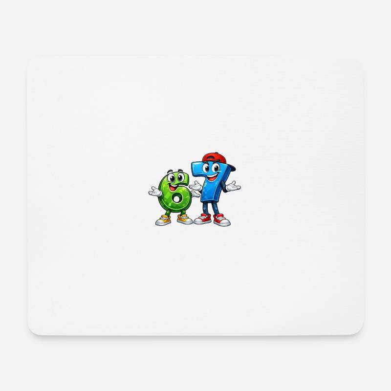 67 sixseven - Tapis de souris (format paysage) - blanc
