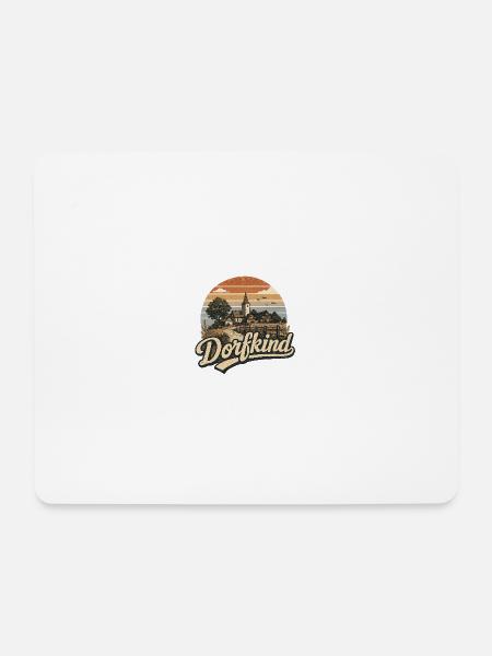 Dorfkind Vintage Landszene - Mousepad (Querformat) - Weiß