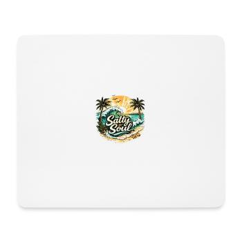 Salty Soul Beach Shirt - Mousepad (Querformat) - Weiß - Vorne