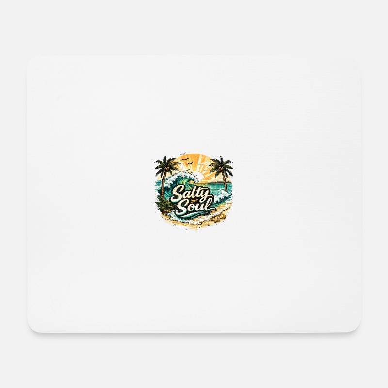 Salty Soul Beach Shirt - Mouse Pad (horizontal) - white