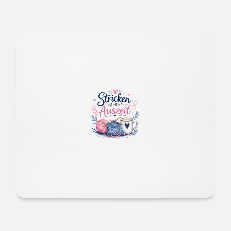 Stricken ist meine Auszeit - Mousepad (Querformat) - Weiß
