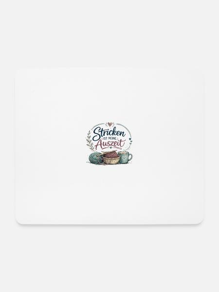 Stricken ist meine Auszeit - Mousepad (Querformat) - Weiß