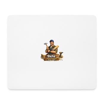 Papa Charpentier Bois et Outils - Tapis de souris (format paysage) - blanc - Devant