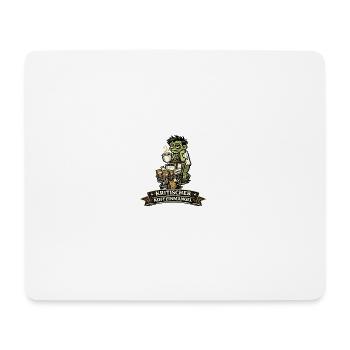 Kritischer Koffeinengel - Mousepad (Querformat) - Weiß - Vorne