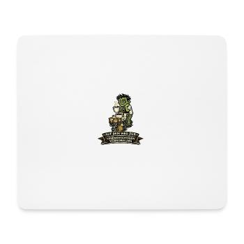 Zombie mit Kaffee auf dem Einkaufsweg - Mousepad (Querformat) - Weiß - Vorne