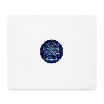 Cyber Zen Glitch Bonsai Futuristic Japan Aesthetic - Mouse Pad (horizontal) - white - Front