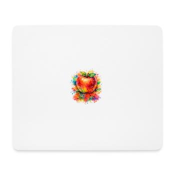 Colorful Watercolor Apple Art Design - Mousepad (Querformat) - Weiß - Vorne