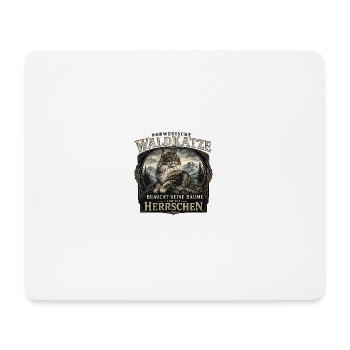 Norwegische Waldkatze: Herrschaft - Mousepad (Querformat) - Weiß - Vorne