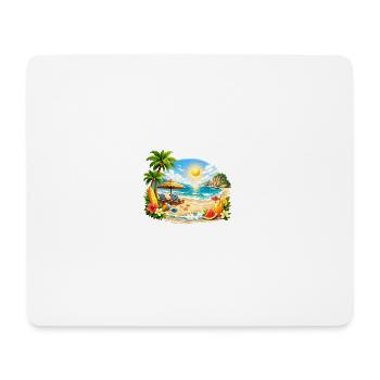 Summer Vibes Tropical Beach Sunset Design - Mouse Pad (horizontal) - white - Front