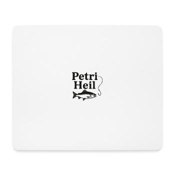 Petri Heil: Klassischer Angler-Slogan - Mousepad (Querformat) - Weiß - Vorne