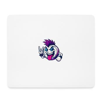 Punk Rock Volleyball Maskottchen - Mousepad (Querformat) - Weiß - Vorne