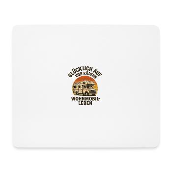 Glückliches Wohnmobilleben Vier Räder - Mousepad (Querformat) - Weiß - Vorne
