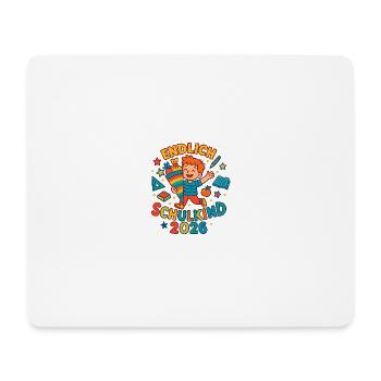 Endlich Schulkind 2026 - Bunter Start - Mousepad (Querformat) - Weiß - Vorne