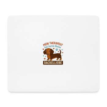 Dackelliebe Therapie mit kurzem Bein - Mousepad (Querformat) - Weiß - Vorne
