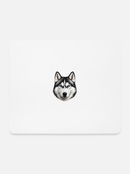Geometric Husky View - Mouse Pad (horizontal) - white