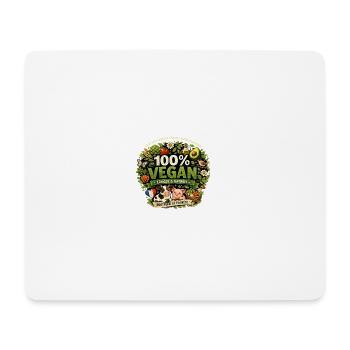 100% Vegan Ethique et Naturel - Tapis de souris (format paysage) - blanc - Devant